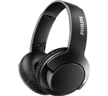 PHILIPS BASS+ SHB3175BK Wireless Bluetooth Headphones - Black, Black