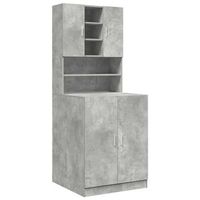 muebles para lavadora 2 pzas madera de ingenieria gris hormigon vidaxl