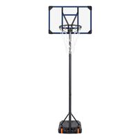 costway canasta baloncesto infantil altura ajustable 206-2735cm base rellenable ruedas interior exterior negro