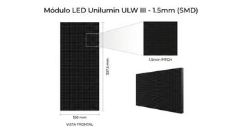 Unilumin module 150x337.5 for cabinet ulw iii 1.5 led sdm 3in1 size: 600x337.5 mm brightness: 600 nits refresh rate 3840hz maintenance front (aun2e4868)