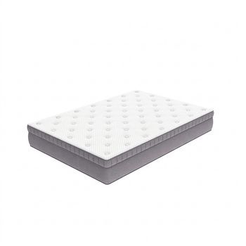 Colchón 140x200 Altura 25cm Firmeza H3 Con Muelles Ensacados 7 Zonas Y Espuma Blanco