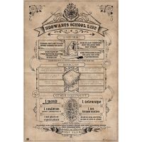 erik maxi poster harry potter lista escolar de hogwarts 915x61cm