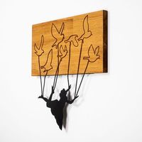 decoracion pared de madera ma-310 nogal negro 58x60 cm