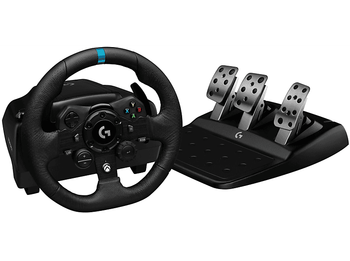 REACONDICIONADO Seminuevo Muy bueno Volante - Logitech G923, Para Xbox X, One, PC, Pedales, Escala 1:1, USB, LED, Trueforce