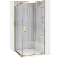 cabina de ducha rea city 80x80 brush gold