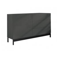 aparador efecto madera antracita brillo 110x40h48 cm