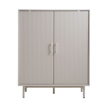 Aparador alto de 2 puertas de madera y metal h125cm - greige