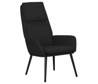 vidaxl sillon de relax de tela negro