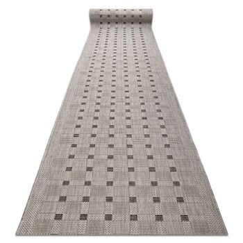 Alfombra De Pasillo Sisal Sion 6052 Marco, Geométrico Tejido Plano Gr 100x470 Cm