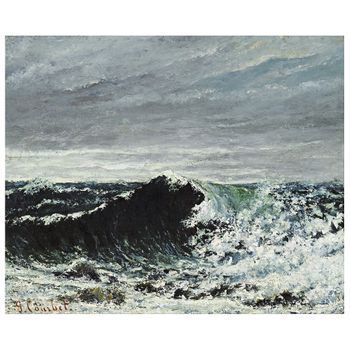 Legendarte - Cuadro Lienzo, Impresión Digital - La Ola - Gustave Courbet - Decoración Pared Cm. 50x60