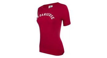 Lebram woman in red winery dancer camiseta de manga corta