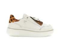slip-on de piel con detalles efecto piel de potro cream spotted 38