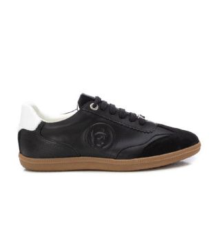 Carmela para mujer. 16206003-NEGRO Zapatillas de piel 162060 negro (36), Plano, Cordones, Casual