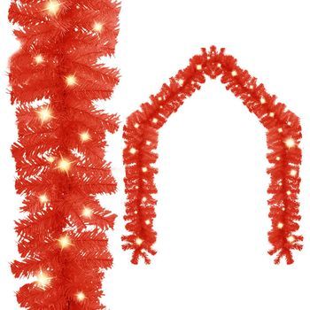 Guirnalda De Navidad Con Luces Led Rojo 20 M Vidaxl