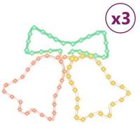 figuras de campanas de navidad con 72 leds 3 uds 50x56 cm vidaxl