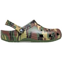 crocs zuecos sabots classic camouflage vert flottants para mujer