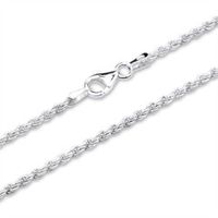 cadena de plata 925 cadena de cordon de plata 2mm