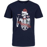 jack  jones camiseta 12222475 jorclaus tee ss crew neck xmas jnr navy blazer para nino