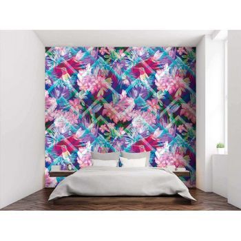 Fotomural Vinilo Colibri Flores Moderno 400 X 300 Cm