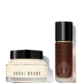 Bobbi Brown Hydrating Duo: Vitamin Enriched Face Base+ & Weightless Skin Foundation Bundle (Various Shades) - Neutral Cool Espresso
