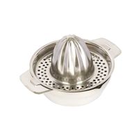 exprimidor de citricos de acero inoxidable plateado
