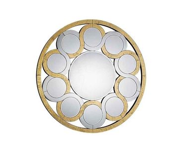 Espejo circular cristal color dorado serie zendaya 120cm