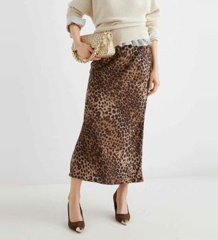 Marella para mujer. 2523106104200 Falda larga Albany animalprint (44), Animal print, Viscosa