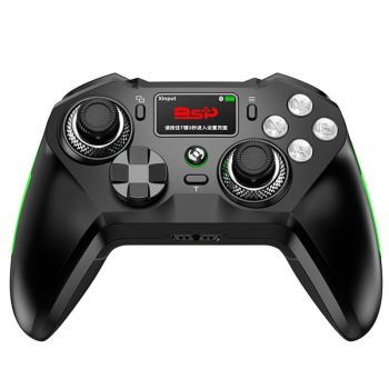 Controlador de juego competitivo BSP-G8 de tres modos con pantalla de control central, Joystick de centro y gatillos de