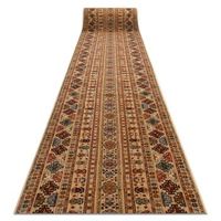 alfombra de pasillo lana keshan 768453555 oriental beige  terracota  90x500 cm