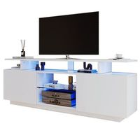 mueble para tv blanco de 14 m con iluminacion led de 16 colores para televisores de 60 pulgadas