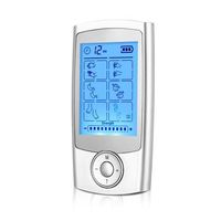 ems electroestimulador muscular mhd-16a portatil 16 modos 20 intensidades tamano compacto bateria recargable 5x1x95 cm color plata