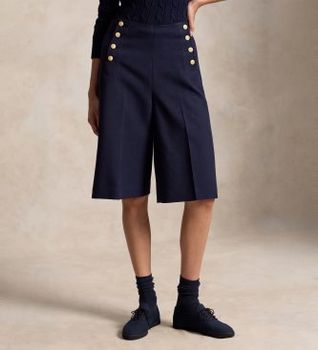 Polo Ralph Lauren para mujer. 211B17569001 Pantalón Beaton de algodón y lana marino (36), Casual