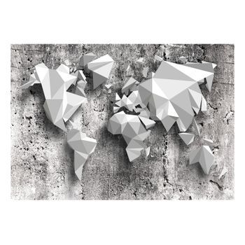 Papel Pintado 3d - World Map: Origami (200x140 Cm)