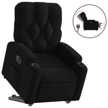 Sillón De Salón | Silla | Sillón Eléctrico Reclinable Elevable De Tela Negro