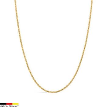 Cadena ancla de oro de 18 quilates, 1,7 mm de grosor