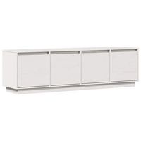 mueble de tv madera maciza de pino blanco 156x37x45 cm