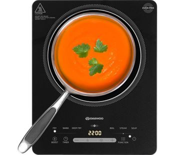 DAEWOO SDA1805 Single Induction Hot Plate - Black, Black