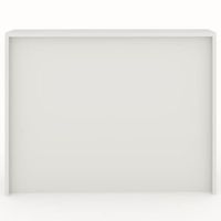 mostrador de recepcion y oficina facil montaje y robusto laminado con frontal color blanco fabricado en espana 140x105x50 cm