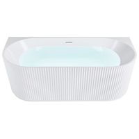 banera independiente moderna 170 x 80 cm acabado acrilico estriado bano mate blanco gocta