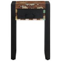 mesa auxiliarrmesa de centrormesita de centro multicolor 35x35x50 cm madera maciza reciclada