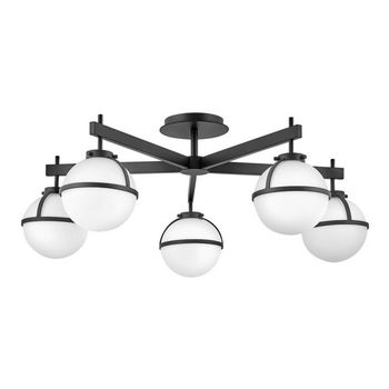 Semiplafón de techo hollis opal (5 luces)