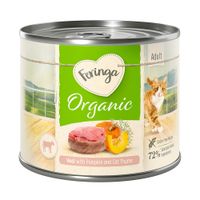 feringa organic adult 12 x 200 g - pack ahorro - ternera con calabaza y tomillo de gato