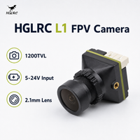 camara fpv analogica hglrc l1 1200tvl 5-24v pal ntsc con lente de 21mm 112    vision nocturna de baja latencia fov para drones de carreras