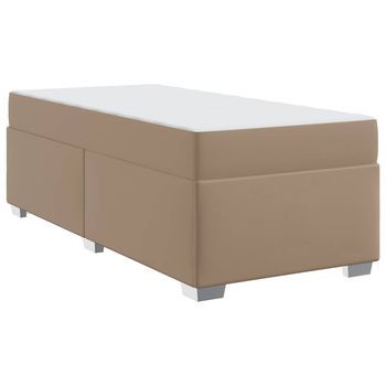 Estructura De Cama Capuchino 90 X 200 Cm Tela Vidaxl