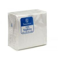 value napkins 2ply 40x40cm white pack 125