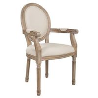silla de madera tapizada color beige 55x46x4896