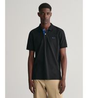 gant para hombre 2062026 polo de pique en contraste negro xxl casual algodon manga corta