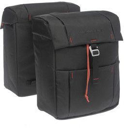 New Looxs Alforjas Vigo Atran 37l Impermeable Poliester Negro Logo Reflectante (40x31x15 Cm)