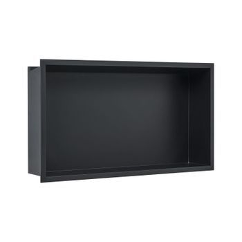 Nicho De Ducha Led Moderno De Acero Inoxidable Con Acabado Cepillado 63 X 33 Negro Itaipu