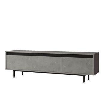 Mueble Tv Lv1-rl Negro Plata